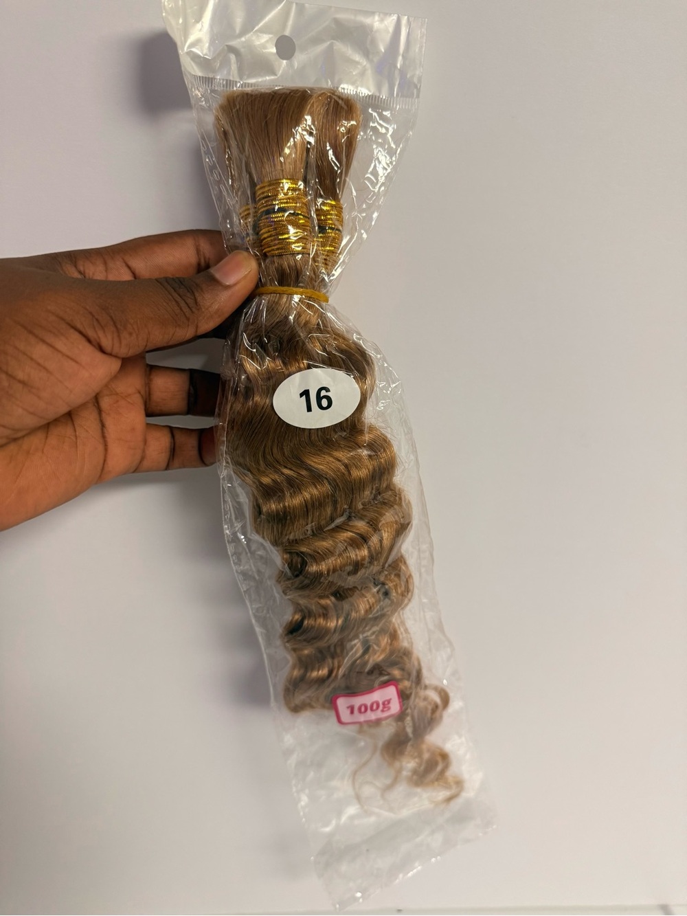 Light Brown Deep Wave Clip-In Hair Extensions - Size 16